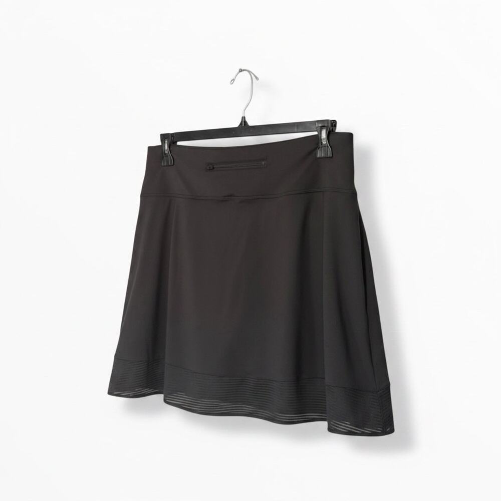 ID Ideology Women’s Black Athletic Mesh Shadow Stripe Skort Sz 1X